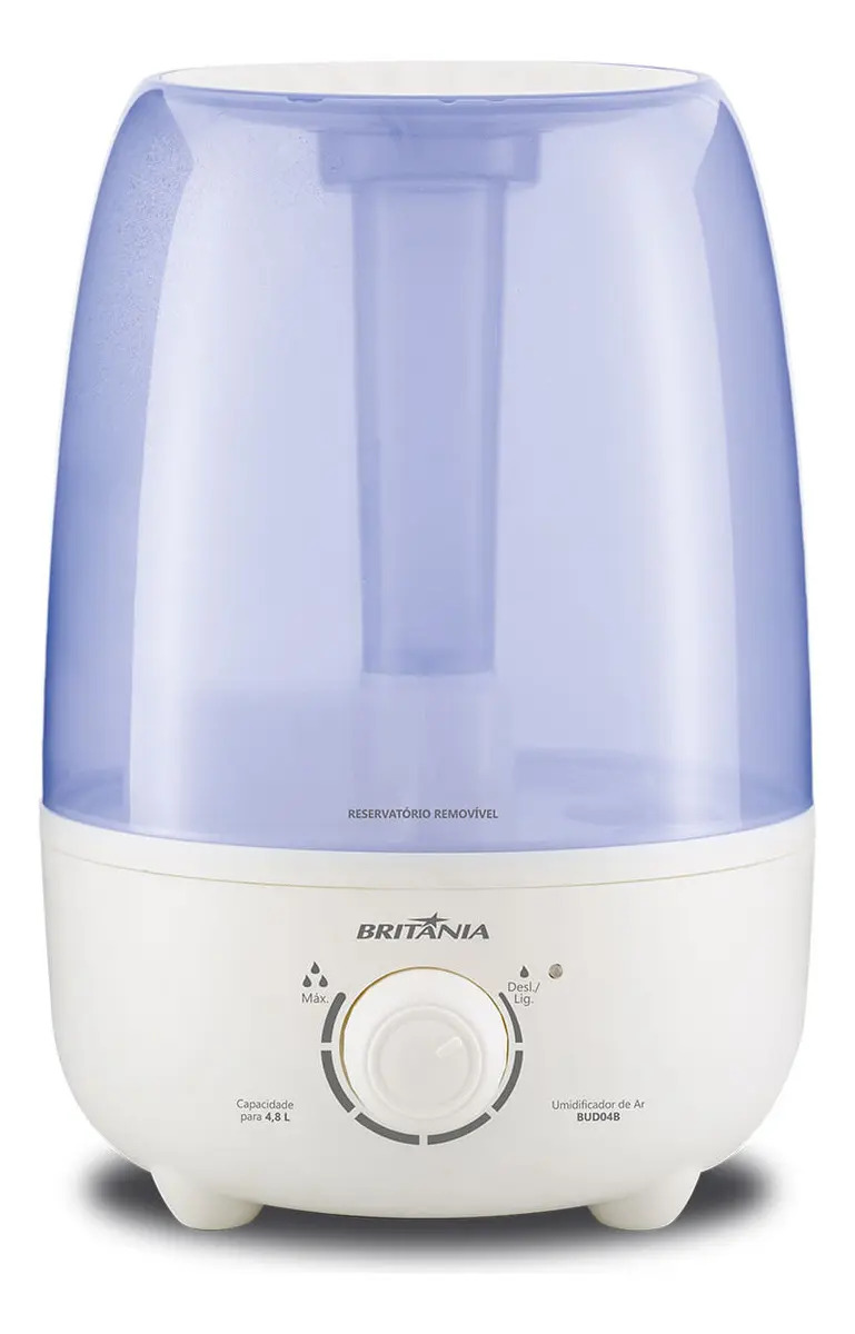Umidificador 4,8l Bud04b Desligamento Automático Britânia Branco E Azul
