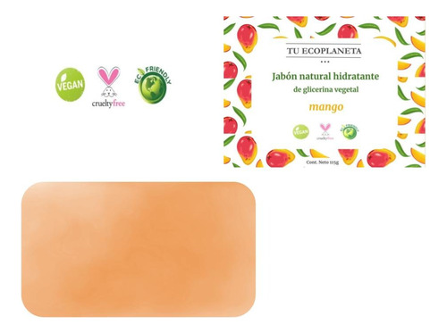 Jabon Natural Hidratante Vegano - g a $69