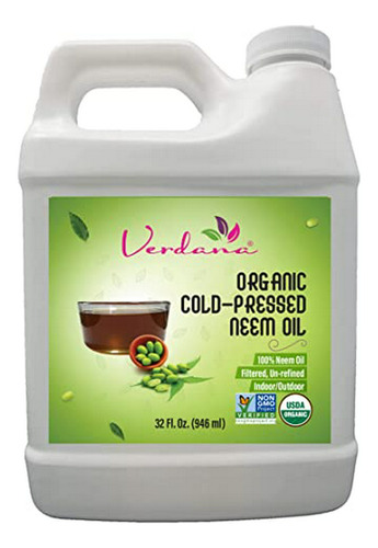 Aceite De Neem Puro Prensado En Frío Orgánico  - 1 Cuarto (3