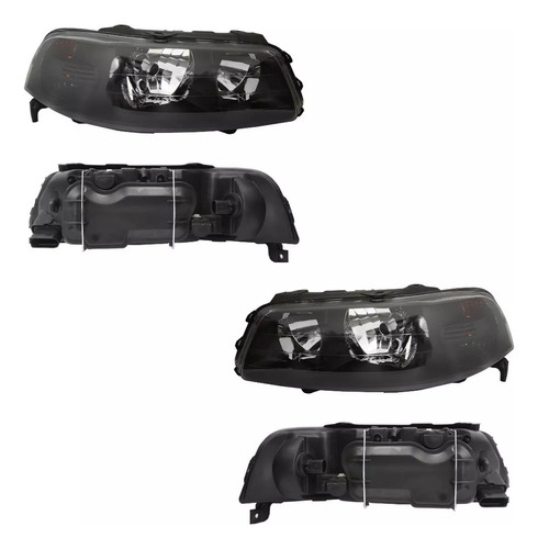 2 Faros Negro Dfzp Pointer Gti 2000 2001 2002 2003 2004 2005