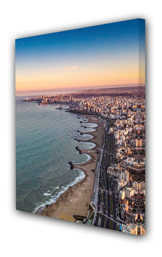 Cuadro 60x90cm Mar Del Plata Argentina Playa P1