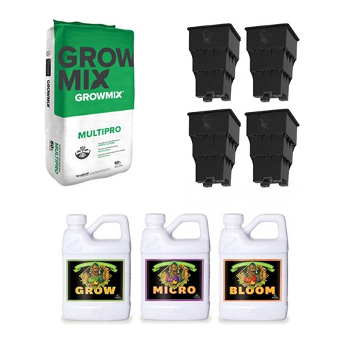 Kit Cultivo Growmix 80l Tripack Advanced 500ml Root House