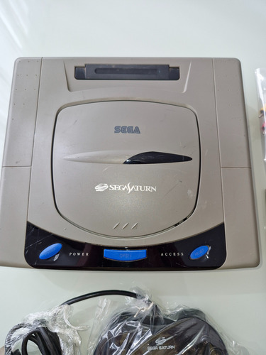 Sega Saturn Cinza Japonês Completo Sega Saturno Cinza (Usado)