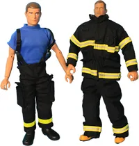 Comprar Dos Figuras Bombero Tipo Gi Joe Figuras De Accion 1