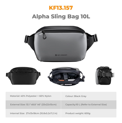 Bolso Bandolera 2 En 1 K&f Concept De 10 Litros Para Uso ...