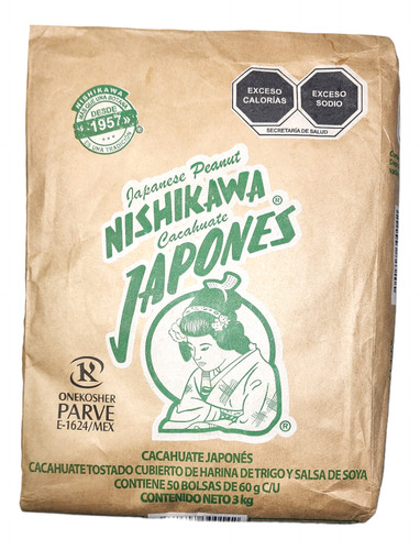 Cacahuate Japones Paquete Nishikawa 60g
