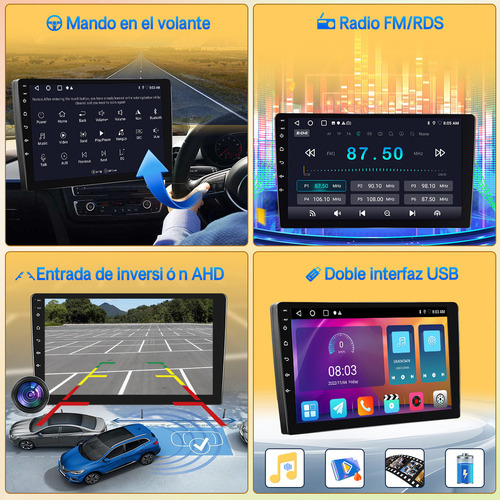 . Estéreo De Coche De 9 Pulgadas, 2+32 G, Carplay Gps Para