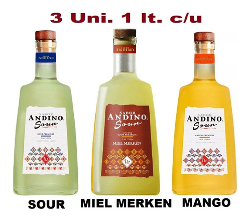 Coctel Sabor Andino Mixto 1 Litro X 3 Unidades