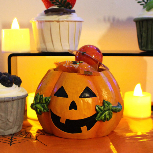 Macetero De Calabaza, Decoración De Halloween, Adorno De