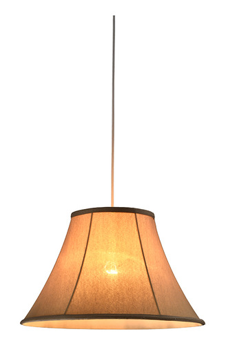 Colgante Pantalla De Tela Beige 1xe27 Ø40cm