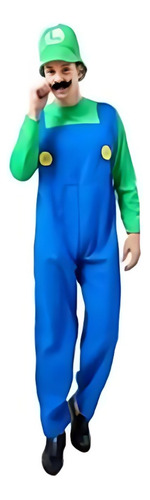 Disfraz Adulto Luigi Super Mario Bros Cosplay 