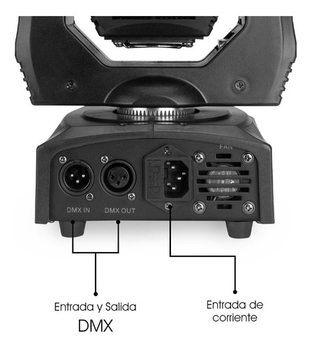 Steelpro -cabeza Movil 90w Con Aro Rgb 3, 8 Gobos