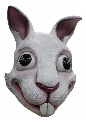 Máscara Conejo Rabbit Animales Divertidos Fiesta Chistosa Color Blanco