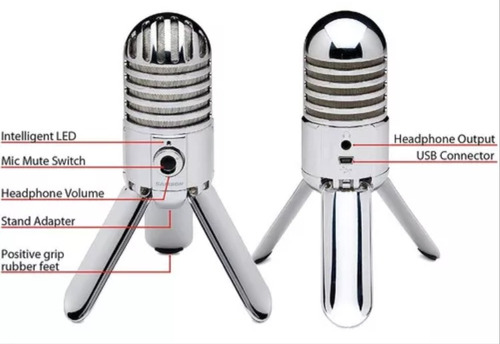 Micrófono Samson Usb Para Laptop/pc (excelente Sonido)