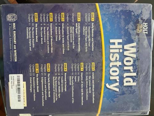 Libro Word History Holt, Rinehart And Winston