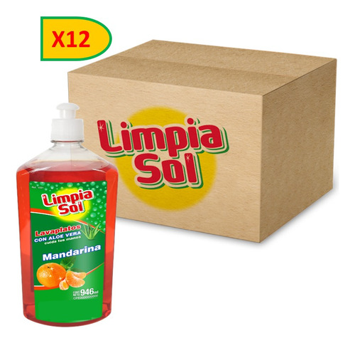 Limpia Sol Lavaplatos Mandarina 946ml (x12 Unid)