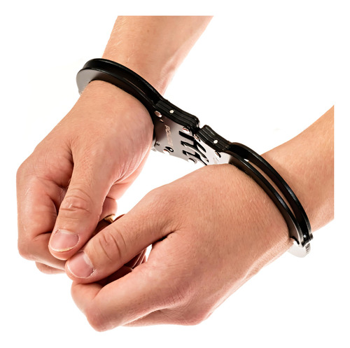 Handcuffs Police, Resistentes, Con Bisagras De Doble Cierre,