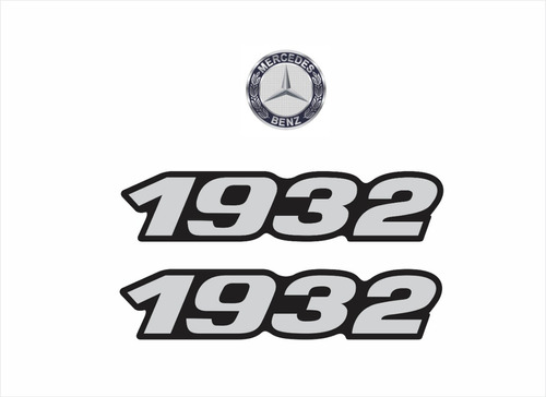 Adesivos Compatível Mercedes Benz 1932 Emblema Resinado 85