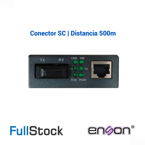 Convertidor De Fibra Optica Sc/utp Enson Ens-mc100sc