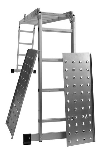 Escalera Articulada Multifuncion 16 Escalones + Plataforma