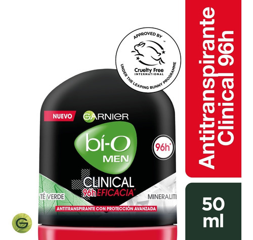 Desodorante Bi-o Clinical Roll-on Para Hombre 50 Ml Fragancia Té verde