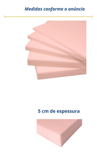 Espuma Sob Medida Para Colchão Solteiro D33 188 X 88 X 5 Cm