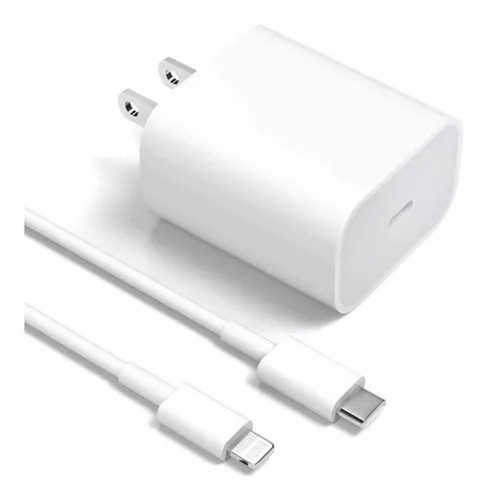 Cargador Para Celular Tipo Usb-c 20w Compatible Ios Color Blanco