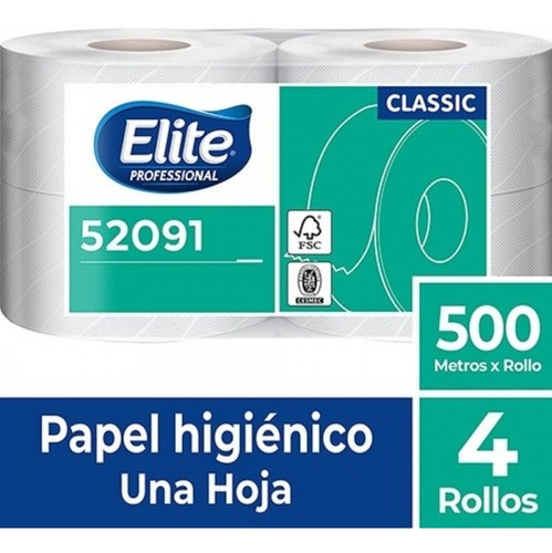 Imagen 1 de 1 de Papel Higienico Elite Classic Economico 500 Metros 52091