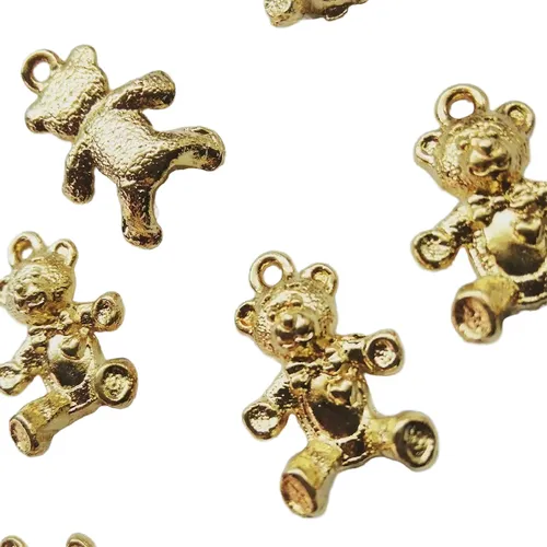 comprar Dijes Osito Ositos Dorado Metal Fantasia X 10 Unidades