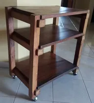 Comprar Mesa De Madera Para Tv Y  Multiusos, Resistente Con 4 Ruedas