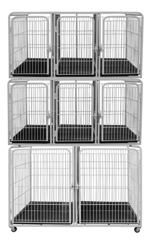 Gaiola Canil Gatil Modular Kit 08 Lugares Para Pet