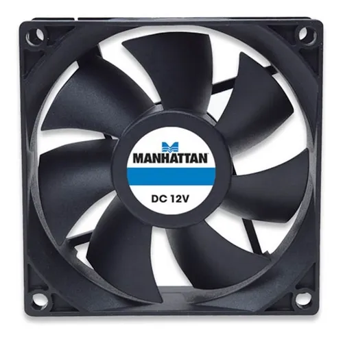 Ventilador Para Gabinete Manhattan 80mm Para Gabinete Negro