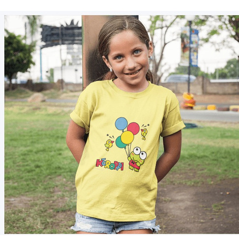 Polera Niña Infantil Hello Kitty Keropi Globos Estampado