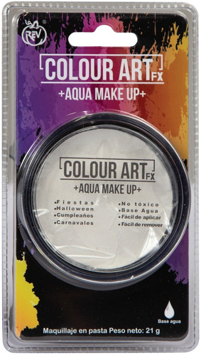 Maquillaje Blanco Pintura Colour Art Base Agua Para Fiestas