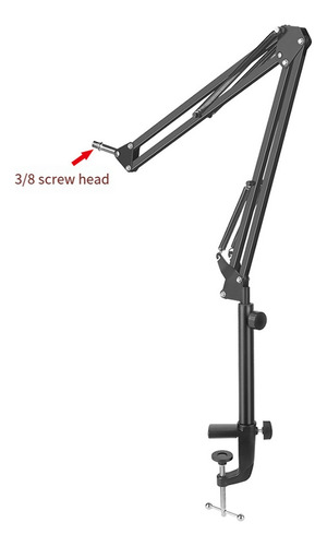 Brazo De Micrófono R325cm Con Soporte De Sobremesa Para Podc