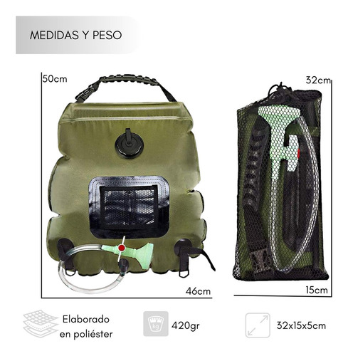 . Bolsa De Ducha Portátil For Acampar Con Detección De