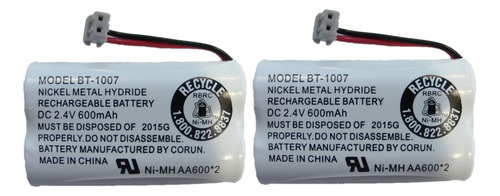 Uniden Bbty0651101 Bt-1007 Nimh 600mah Dc 2.4v Batera Recarg