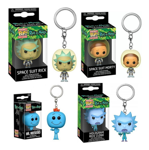 Imagen 1 de 5 de Funko Pop Llavero Rick Traje Espacial Clon Rick And Morty