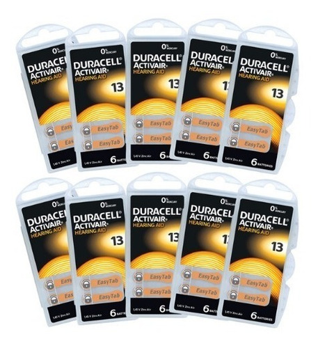 Imagem 1 de 4 de Promoção - 60 Baterias A13 Pr48 Aparelho Auditivo - Duracell