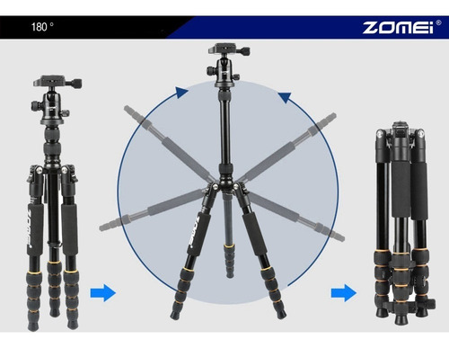 Tripé Zomei Q666 - Profissional - Monopé/ Cabeça De Alumínio