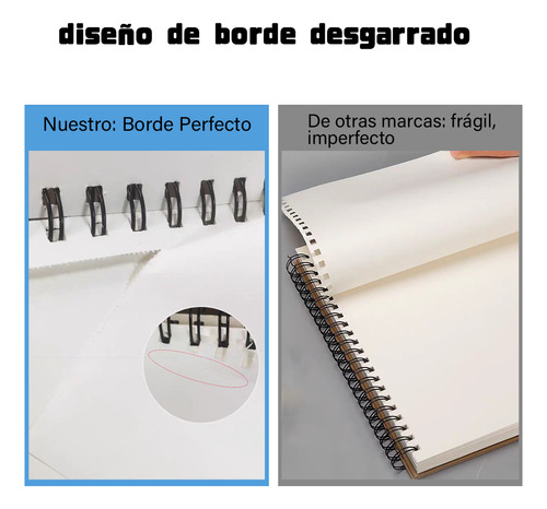 Cuaderno A4+ De Boceto Y Dibujo 400 Páginas Blank Sketchbook Color Gris Y Marrón