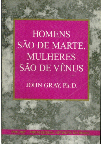 Livro Homens São De Marte, Mulheres São De Vênus - John Gray
