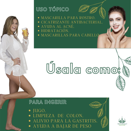 Imagen 3 de 10 de Jugo Concentrado Sábila Sabor Limón 100% Natural 1 L Aloe