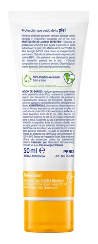 Comprar Protector Solar Facial Nivea Piel Sensible, FPS 50+ - 50ml