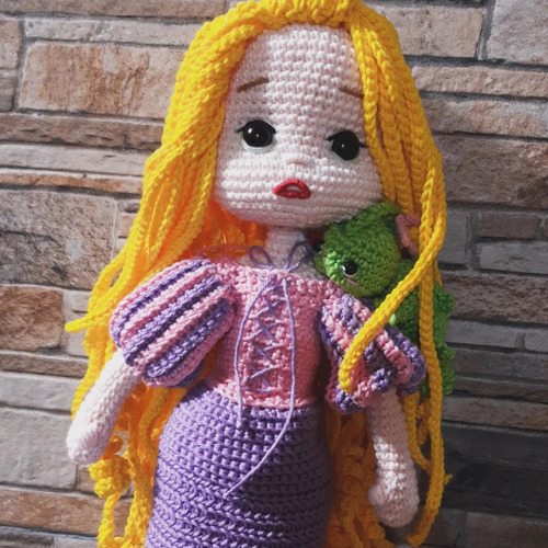 Rapunzel Amigurumi By Oî Oúva. Tam: 33cm #hechoamano 