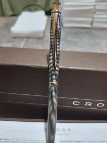 Combo Roller Cross Acero Brillante Y Lapiz Mecánico Parker Plateado Y Dorado Negra (Usado)