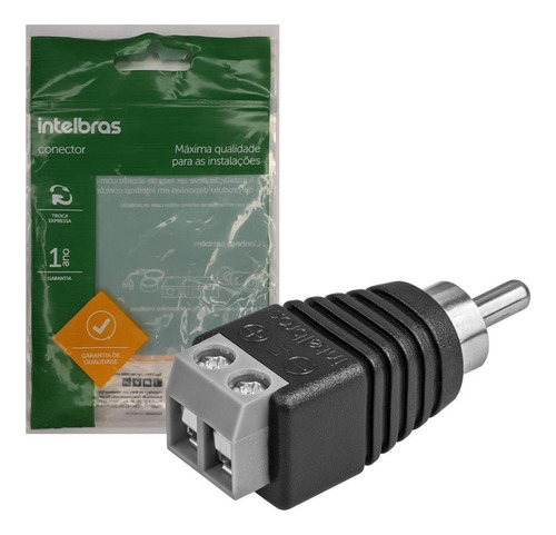 Pacote 50 Conector Conex 1000 Rca Macho Qualidade Intelbras