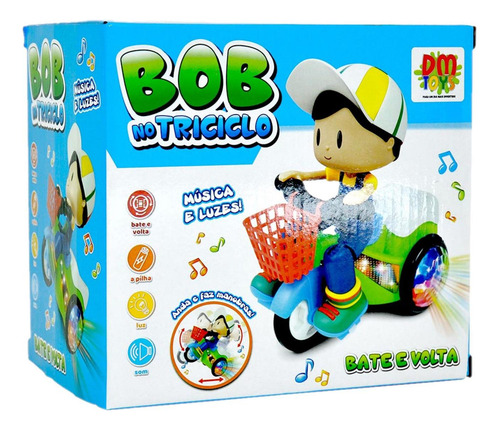 Boneco Passeio Triciclo Bate Volta Com Manobras Giro Som Luz