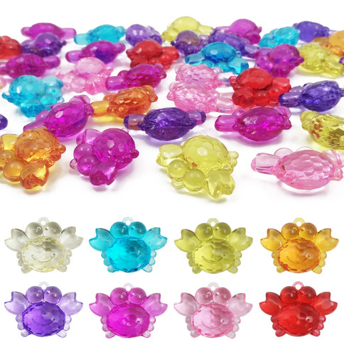 Lyfjxx Cristales De Gemas Acrilicas De Colores Surtidos Con