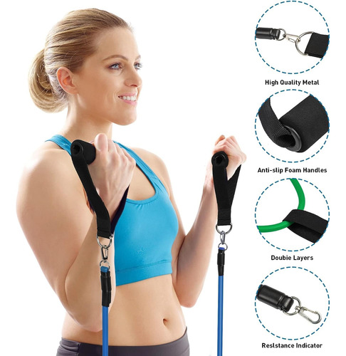 Bandas Elásticas Fitness, 100lbs Bandas De Resistencia Set,